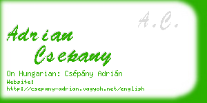 adrian csepany business card