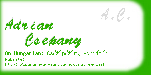 adrian csepany business card